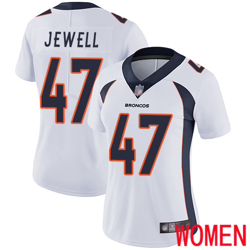 Women Denver Broncos #47 Josey Jewell White Vapor Untouchable Limited Player Football NFL Jersey